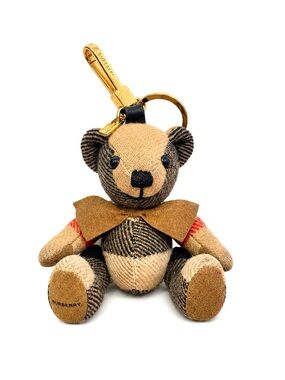 BURBERRY Bear Keychain Bag Charm with Bow Tie W/ COA